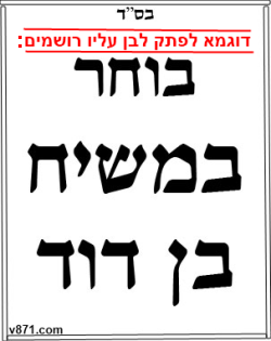 בוחר משיח בן דוד